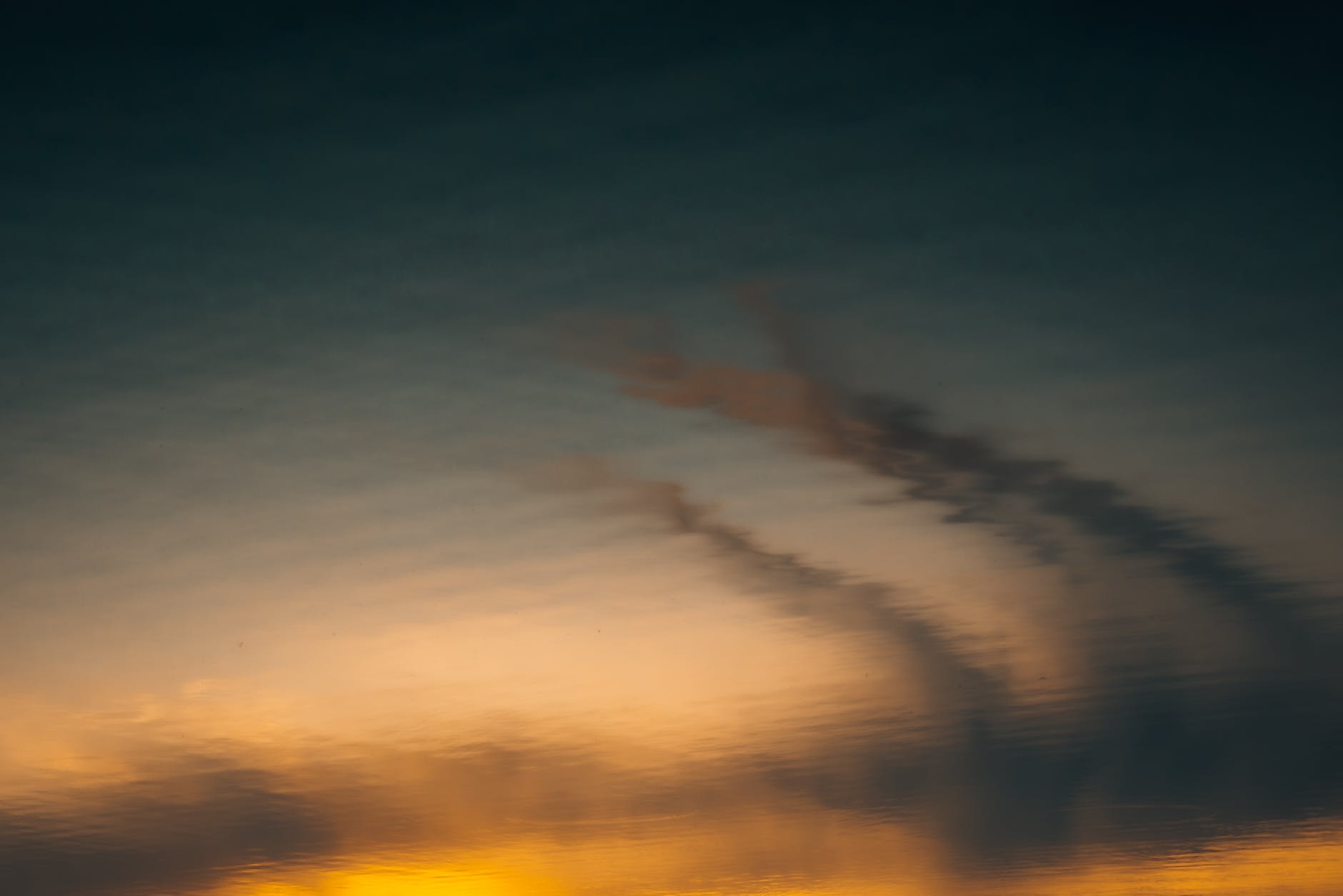 sunset sky reflected in water